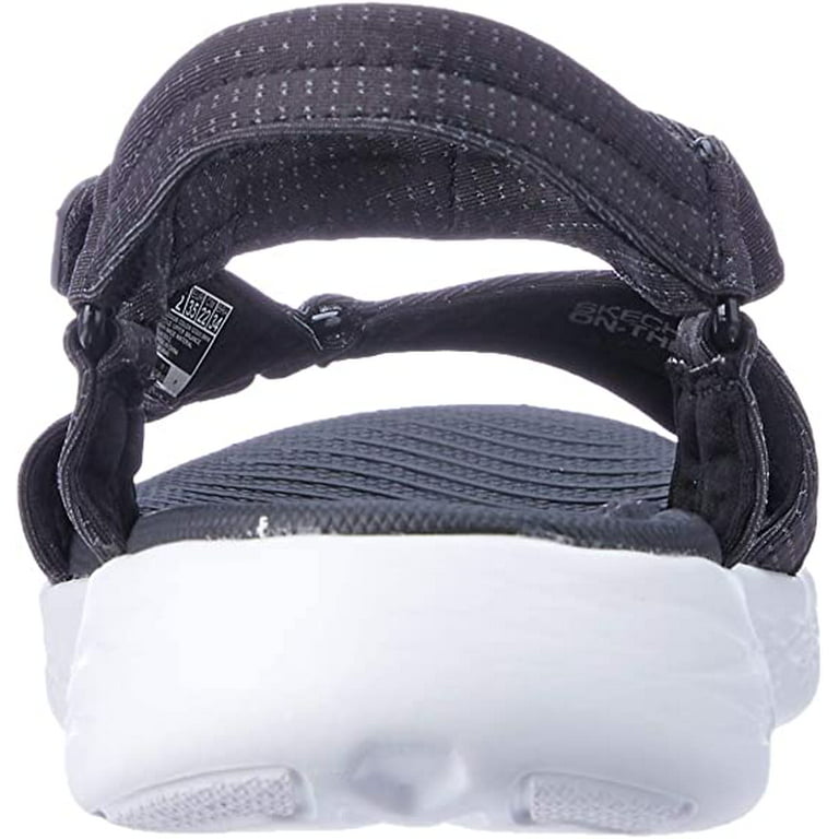 Skechers On-The-go 600-Brilliancy Sport Sandal, Black/White, 10 US -