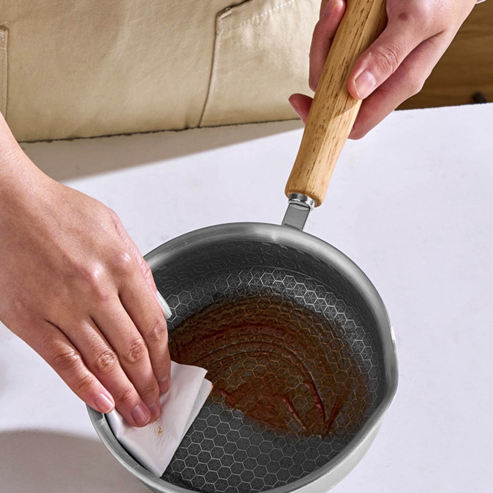 Non Stick Frying Pans Omelette Pan Nonstick Deepening Multifunctional Mini Frying Steak Small Frying Pan Stainless Steel Pan