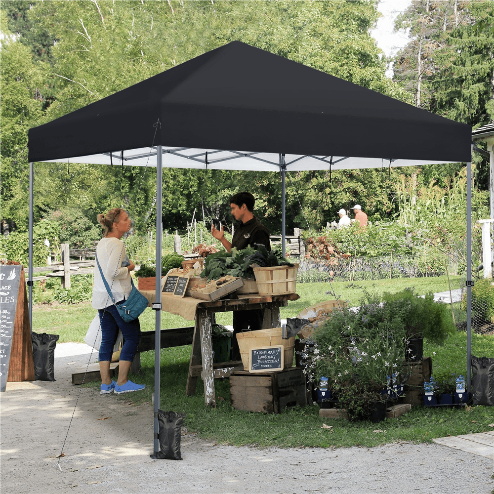 Alden Design 12x12FT Pop-up Canopy Lock with One Push for Outdoor, Black