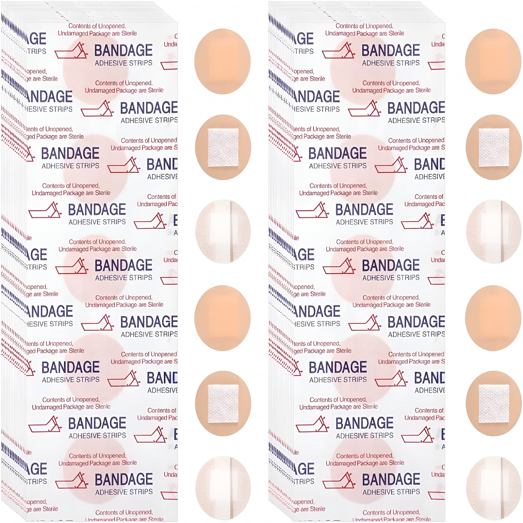 QARUN Self-Adhesive Round Bandages,200 Count-0.87 Inch Flexible Fabric Bandage for Small Wound Care And Concealing Skin Blemishes(Hypoallergenic,Waterproof)