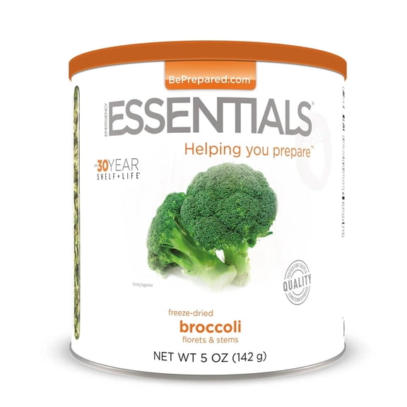 Emergency Essentials Freeze-Dried Broccoli #10 Can, Freeze-Dried Vegetables, Broccoli, Emergency Nutritious Bulk Food Cans, Long 30-Year Shelf Life