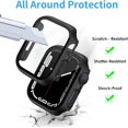 thumbnail image 2 of [4-Pack] Hard PC Case Compatible with Apple Watch Series 8 & 7 45mm with Tempered Glass Screen Protector, Full Coverage Protective Cover Bumper Accessories Compatible with iWatch 8/7 45mm, 2 of 5