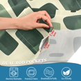 thumbnail image 5 of Yayeee Kitchen Curtains Tier Set of 2 Light Filtering 57"x36" Over Sink Window Panels, Green Geometric, 5 of 7
