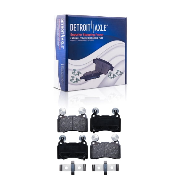 Detroit Axle - Front Brake Pads for 2010-2015 Chevrolet Camaro, Ceramic Brake Pads w/ Hardware 2011 2012 2013 2014 Replacement