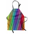 thumbnail image 1 of Dots Apron, Gradient Rainbow Shades Backdrop with Diagonally Aligned Colorful Dots Illustration, Unisex Kitchen Bib with Adjustable Neck for Cooking Gardening, Adult Size, Multicolor, by Ambesonne, 1 of 4