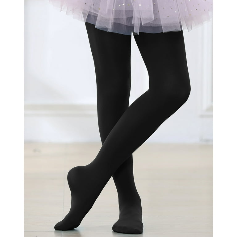 Stelle Little Girls 2 Pairs Footed Dance Tights Students School