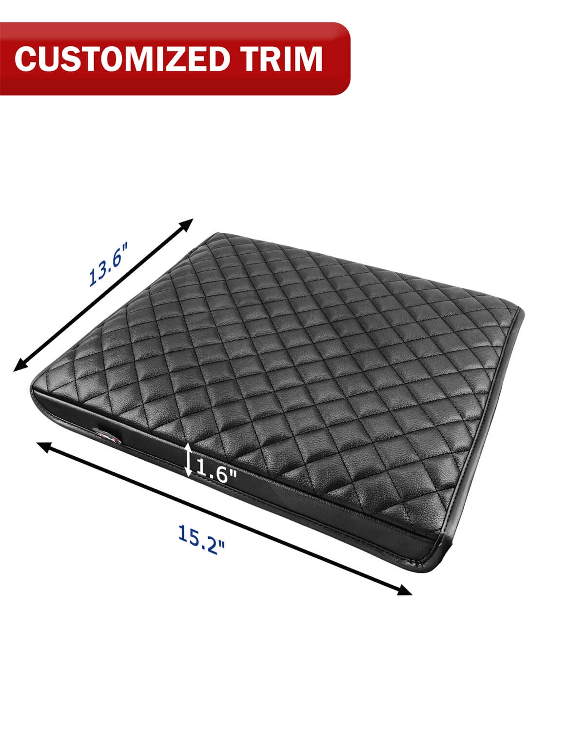 KBH Car Center Console Cover for 2011-2014 Ford F150 Accessories, Black PU Leather Armrest Seat Cover Cushion Pad