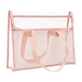 thumbnail image 1 of Orange Clear Tote Bag Pvc Thickened Double Layer Waterproof Book Bag For Students School Exam, 1 of 7