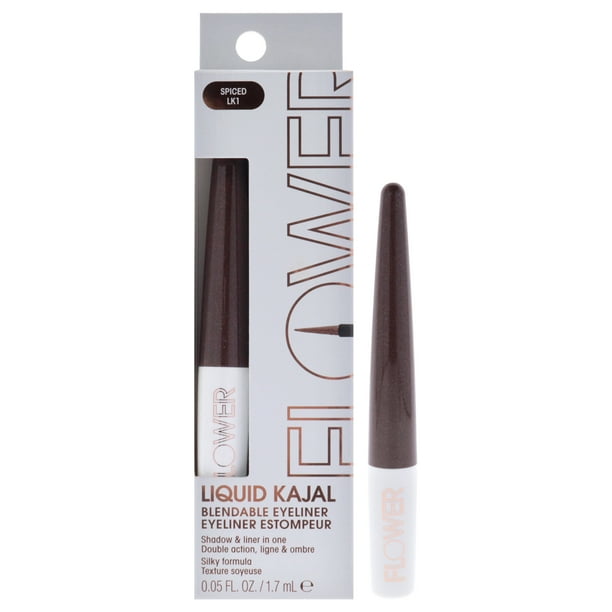 Delineador de ojos líquido difuminable Kajal - LK5 Rust de Flower Beauty para mujeres - Delineador de ojos de 0,05 oz