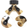 thumbnail image 4 of Garden Hose Splitter 2 Way, Y Connector Brass Garden Hose Adapter, 4 of 4