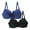 Pink, variant on Womens Sports Bras 2PC Set Plus Size Lace Bra BCDE Cup 34/75-44/95 Push Up Bras for Women