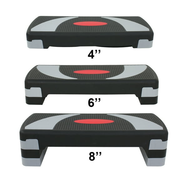 ETHFRFMulti level height adjustable aerobic fitness pedals, exercise treadmills, thickened antislip pedals, high-strength carbon steel brackets, silent shock absorption system30"