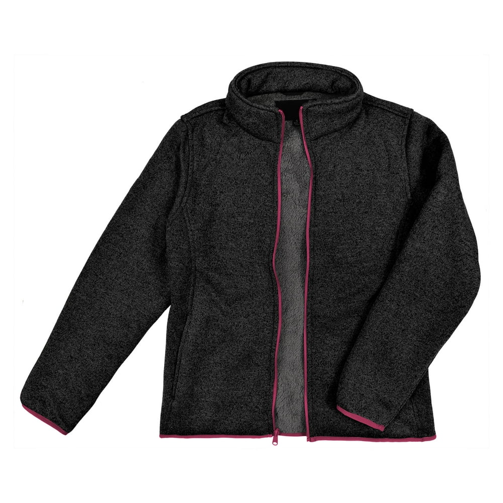 Victory Sportswear Victory Outfitters Ladies' Bonded Knit Sherpa Lined Zip Up Jacket Walmart
