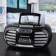 thumbnail image 2 of Boombox Bluetooth Retro Edge Negro con Reproductor de CD/Cassette y Radio Estéreo AM-FM, 2 of 5