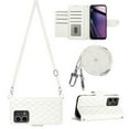 thumbnail image 2 of Crossbody Strap Case for Moto G Stylus 5G 2023 Wallet case Women Girls 【RFID Blocking】for Motorola Moto G Stylus 5G 2023, Shoulder Magnetic Closure Flip Cover Credit Card Holder Kickstand, White, 2 of 8