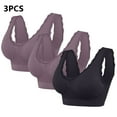 thumbnail image 6 of jobturf 3 Pack Sports Bras for Women Lace Trim No Underwire Breathable Bras Comfortable Seamless Push Up Full Coverages Everyday Bra, 6 of 9