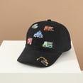 thumbnail image 5 of CAUYDY Childrens Baseball Cap With Car Design Embroidered For Kids Boys And Girls Cartoon Mesh Cap 5T 6T 7T 8T Toddler Boys Sun Hat Summer (Sizes 3-8 Years,D1-Black), 5 of 7