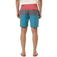 thumbnail image 3 of MODA NOVA Big & Tall Men's Summer Color Block Shorts Drawstring Board Shorts Red Blue 38W, 3 of 5