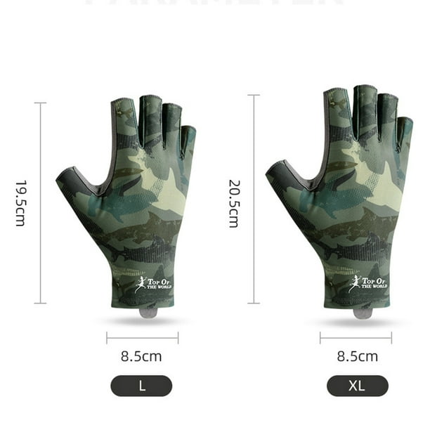 1pair Men'S Fishing Gloves With 3 Exposed Fingers, Anti-Uv & Anti-Slip Thin  Ice Silk Half Finger Gloves For All Seasons