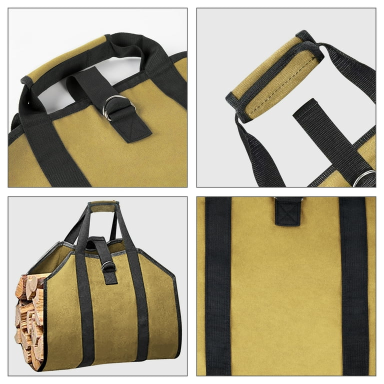 Firewood Log Carrier Bag Canvas Wood Tote Firewood Holder for Fireplaces Camping Firewood Log Carrier Bag Canvas Wood Tote Firewood Holder for Fireplaces Camping
