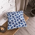 thumbnail image 5 of KLL Blue Ink Flowers Decorative Throw Pillow Covers Velvet Soft for Couch Sofa Bedroom Living Room Outdoor (No pillow core)- 16"x16", 5 of 5