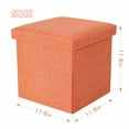 thumbnail image 7 of Folding Storage Ottoman Cube Space-Saving Storage Toy Box Foot Rest Stool Seat 11.8", 7 of 7