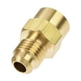 thumbnail image 4 of Uxcell 1/4 SAE Flare Male  to 1/8NPT Female Tubing Adaptor Brass Pipe Fitting, 4 of 5