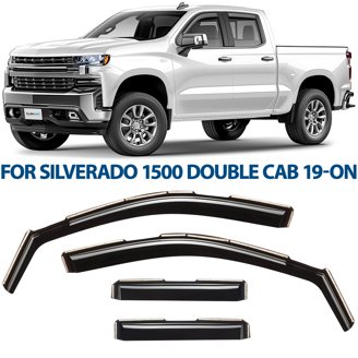 Smoke Tinted Side Window Visors For 2001-2006 Chevy Silverado & GMC Sierra Crew Cab – Set Of 4