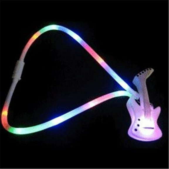 Flashing Guitar Charm Necklace with Lightup Lanyard