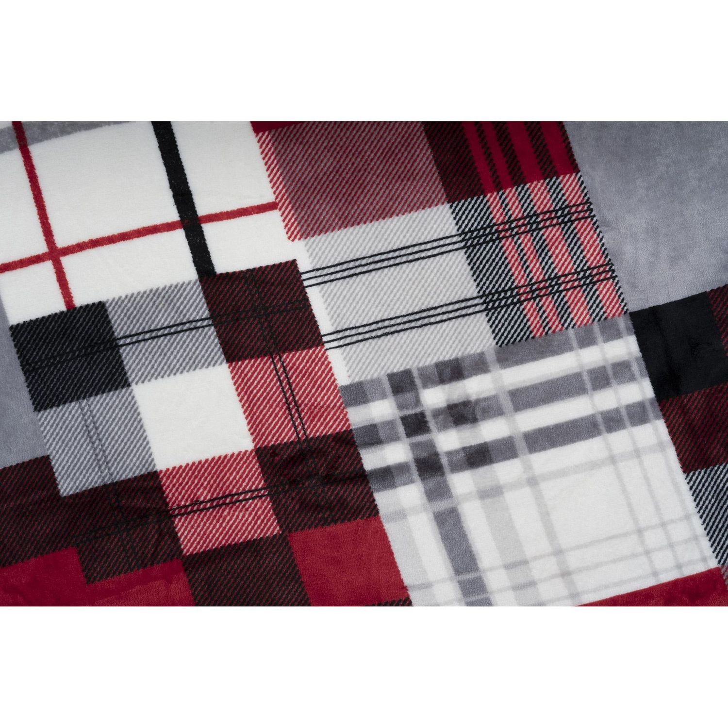 Safdie & Co. Premium Ultra Soft Flannel Hoodzy Hooded Throw Blanket with Sherpa Plaid Patchwork