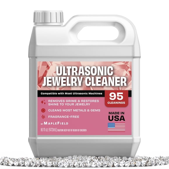 Solución limpiadora ultrasónica para joyería Maplefield, botella de 473 ml