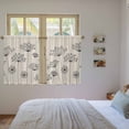 thumbnail image 3 of Farmhouse Dandelion Kitchen Curtain for Berdoom Living Room Cafe 45 Inch Length, Spring Modern Minimalist Country Flower Tiers Curtains Light Filtering Drapes Window Treatment 2 Panels 52"Wx45"L, 3 of 8