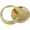 thumbnail image 2 of 24 PCS Mason Jars Lids and Bands for Regular Mouth, Canning Jar Lids & Rings for Ball Mason Jars - Leakproof Storage Can Covers Caps and Rings Disc with Silicone Seals, Gold, 2 of 5