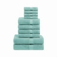 thumbnail image 2 of Superior 800 GSM Egyptian Cotton 3-Piece Towel Set, Soft Ultra Absorbent Towels, Forest Green, 2 of 10