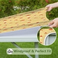 thumbnail image 6 of Red Mushroom Small Yellow Pattern Square Fitted Tablecloth with Elastic Edge,Square Table Cover,Washable Elastic Table Cover for Home Kitchen Party Decor 34"x34", 6 of 6