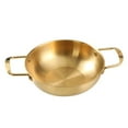 thumbnail image 2 of Korean Ramen Cooking Pot, Stainless Steel Seafood Hot Pot Copper Pan With Handle For Kitchen Cookware Induction Cooktop, 2 of 8