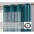thumbnail image 4 of THD Serena Faux Linen Textured Semi Sheer Transparent Window Grommet Long Thick Curtain Panels, Pair, 4 of 4