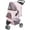 Pink, variant on TRIXIE 3-Wheeled Foldable Pet Standard Stroller with Storage, Pink