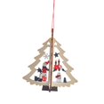 thumbnail image 4 of Colgantes de madera navideños 3D Adornos colgantes de madera navideños multiusos para Papá Noel y muñeco de nieve, 4 of 9