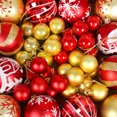 thumbnail image 4 of 44 Uds bolas de plástico hermosas bolas de colores para regalo de Año Nuevo (oro rojo), 4 of 7