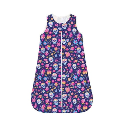 

Rocae colorful Skull butterfly flower1 for Baby Unisex Sleeping Bag Sack Blanket baby sleep sack Wearable Blanket for Newborns Boys Girls-Small
