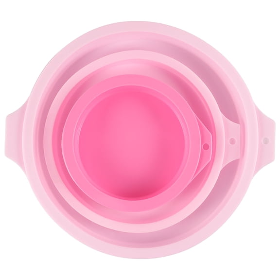 SEWCHICS Set of 3 Round Silicone Cake Pans Baking Trays for Home Use, Non-Stick Bakeware