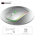 thumbnail image 4 of TFixol M40 Ultra-thin Wireless Mouse 2.4G Rechargeable Wireless Silent Mouse Ergonomic Design 3 Adjustable DPI Silver, 4 of 8