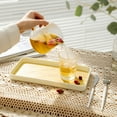 thumbnail image 4 of vnanda Multi-functional Tea Holder Wood Pattern Tea Cup Tray Modern Anti-slip Rectangle Heavy Duty Pp Multi-functional Fruit Serving Tableware Storage, 4 of 7