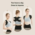 thumbnail image 3 of Graflsoa Adjustable Posture Corrector Belt for Back Support - Breathable, Soft & Flexible Design for Shoulder, Chest, and Spine Pain Relief - Black (Size M), 3 of 6