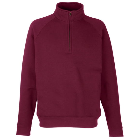 Fruit of the Loom Adults  Classic Zip Neck Sweatshirt