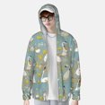 thumbnail image 3 of Pofeuu Cute Farm Birds Print Sun Protection Outdoor Lightweight Full Zip UV Cooling Hoodie Long Sleeve Summer Clothing for Outdoor Hiking-Large, 3 of 5