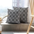 thumbnail image 6 of LALILO Throw Pillow Covers Chinese Black White Symmetric Geometric Cushion Cover 18" x 18", 2 Pack, 6 of 6