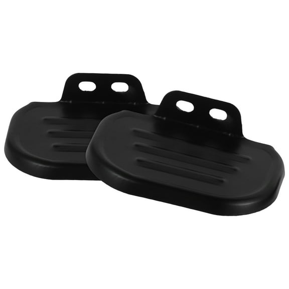 Bike Rear Pedals with Footstool for Electric Bikes Non-Slip Aluminum Alloy Black Color 1 Pair