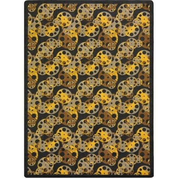 Any Day Matinee Reeling Rectangle Theater Area Rugs  02 Brown - 3 ft. 10 in. x 5 ft. 4 in.